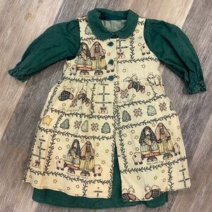 Vintage Peppermint Dress Religious country print